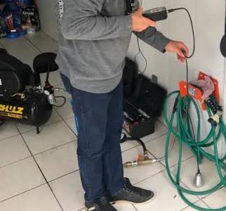 Pressurização de rede para localizar vazamento